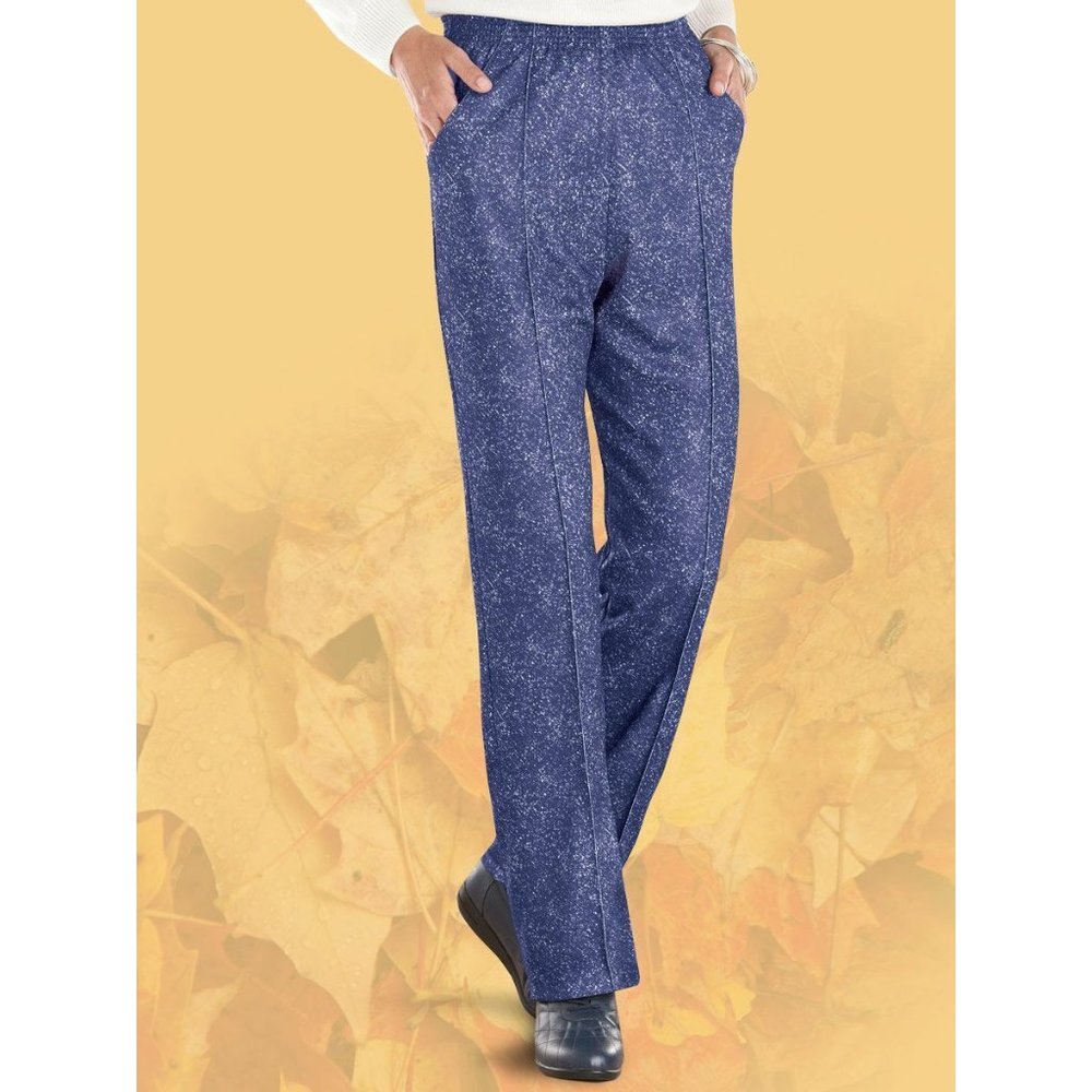 NWOT Womens Plus Size 22 Sara Morgan for Haband Print Pull On Stretch Pants